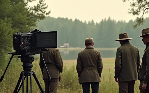 Filming a historical documentary sequence